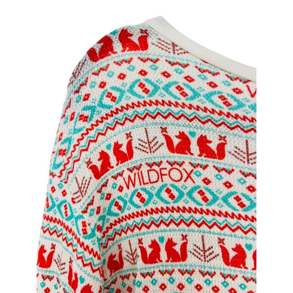 Wildfox Long Sleeve Snap-Button Front Waist-Tie Ruffled Shorts Romper Playsuit L - Picture 9 of 16